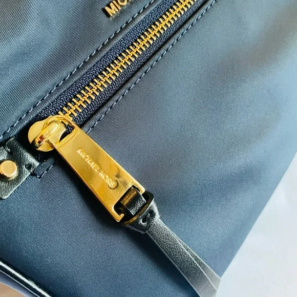 Michael Kors Midnight Blue Crossbody Bag with Gold Accents